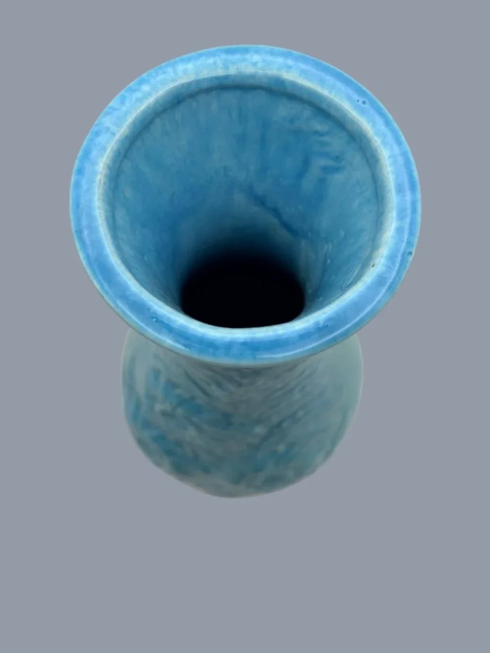 VTG Holland Mold Floral Art Pottery Vase Signed MSB – Blue Relief Flower Vase